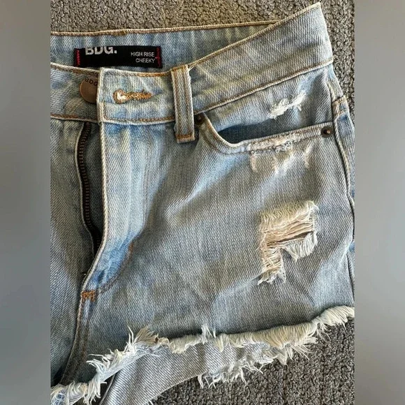 BDG High Rise Cheeky Distressed Denim Shorts - Picture 5 of 6